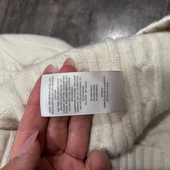 aritzia sunday best merino wool knit cardigan small cream - Picture 3 of 3